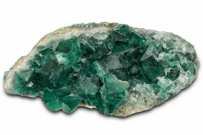 Green Fluorescent Cubic Fluorite Crystals - Madagascar #358902